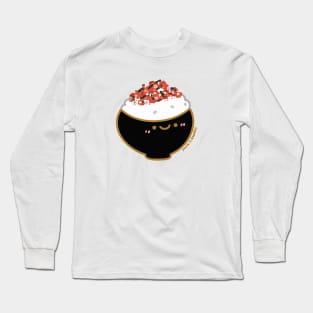 Kawaii Happy Japanese rice Cherry Blossom furikake rice seasoning bowl Long Sleeve T-Shirt